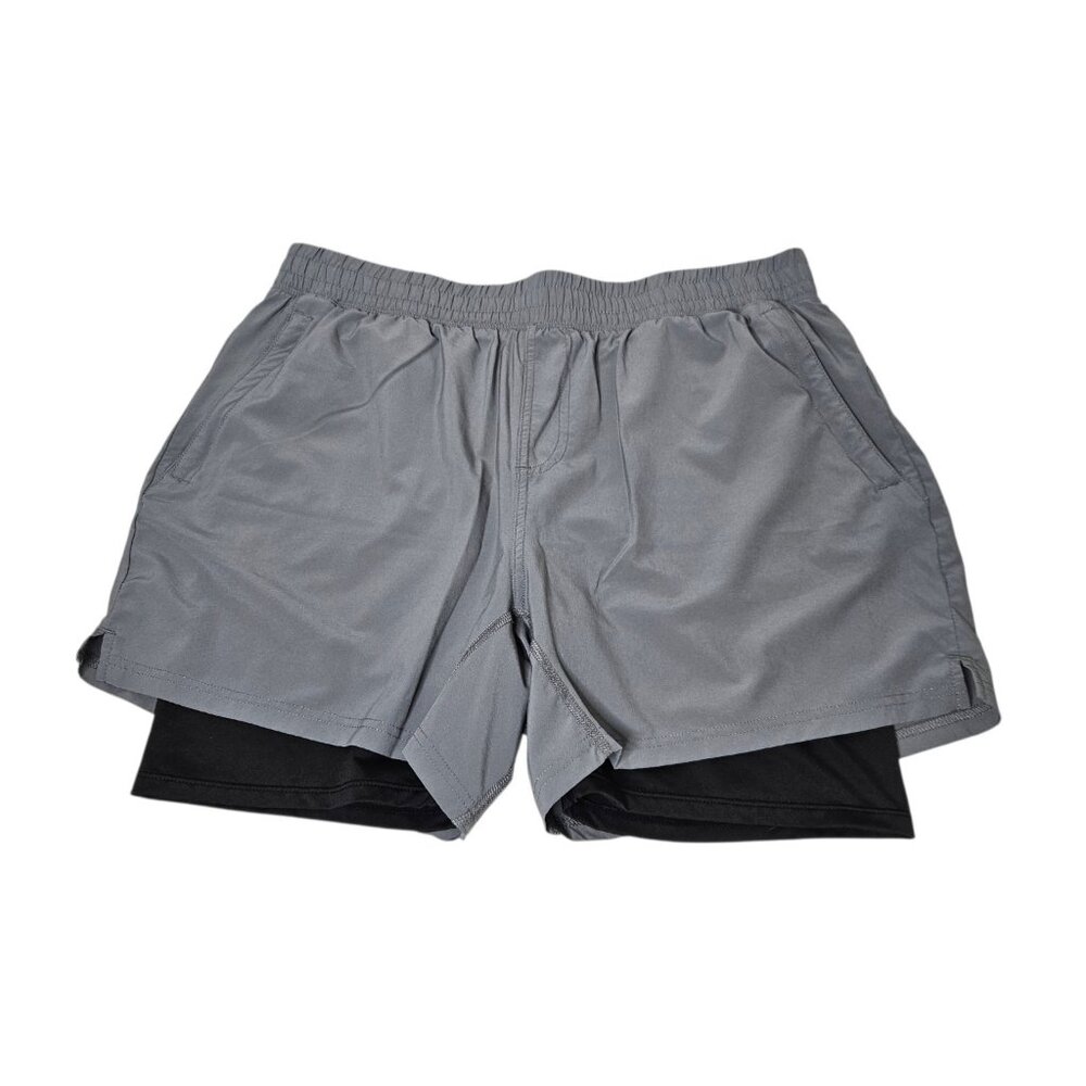 Barbell Apparel Athletic Shorts Lined Men's XL Gray Drawstring Workout Gym